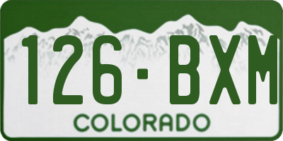 CO license plate 126BXM