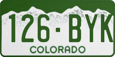 CO license plate 126BYK