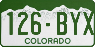 CO license plate 126BYX