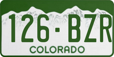 CO license plate 126BZR