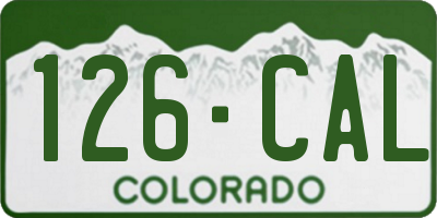 CO license plate 126CAL