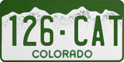 CO license plate 126CAT