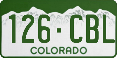 CO license plate 126CBL