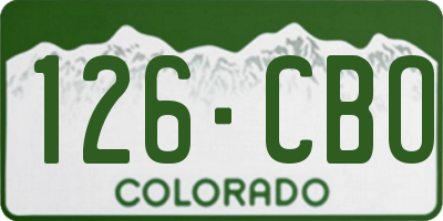 CO license plate 126CBO