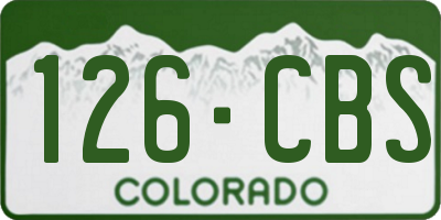 CO license plate 126CBS