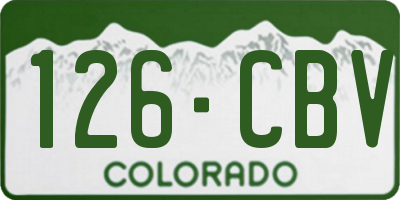 CO license plate 126CBV