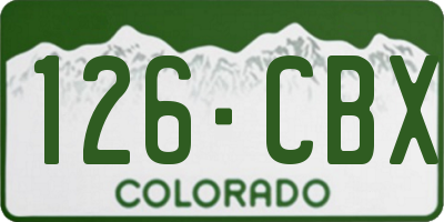 CO license plate 126CBX