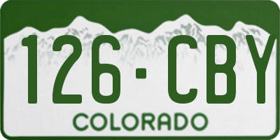 CO license plate 126CBY