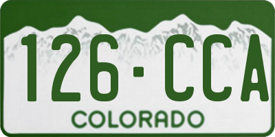 CO license plate 126CCA