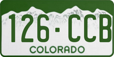 CO license plate 126CCB