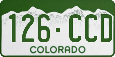 CO license plate 126CCD