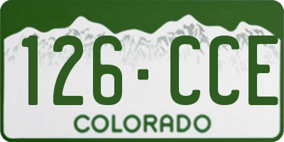 CO license plate 126CCE