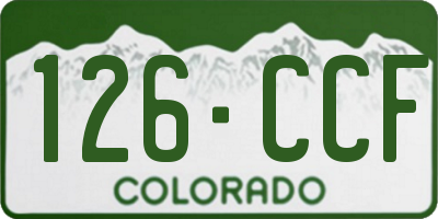 CO license plate 126CCF