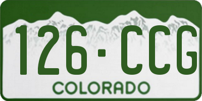CO license plate 126CCG