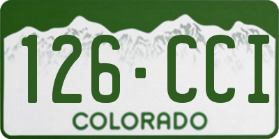 CO license plate 126CCI