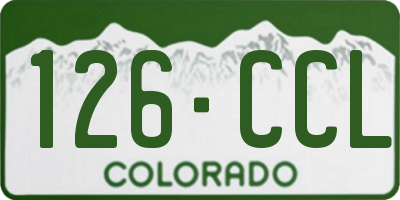 CO license plate 126CCL