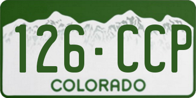 CO license plate 126CCP