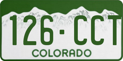 CO license plate 126CCT