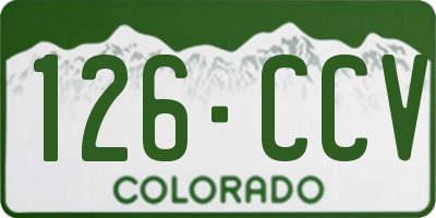 CO license plate 126CCV