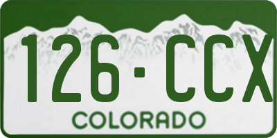 CO license plate 126CCX