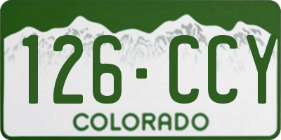 CO license plate 126CCY