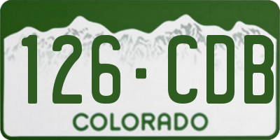 CO license plate 126CDB