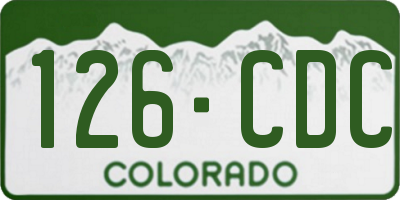 CO license plate 126CDC