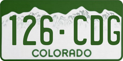 CO license plate 126CDG