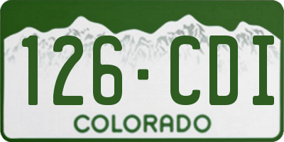 CO license plate 126CDI