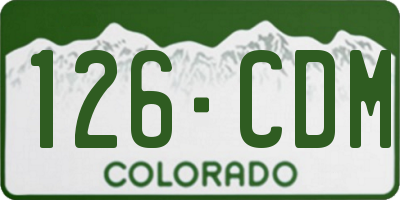 CO license plate 126CDM