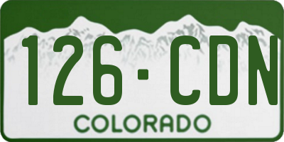 CO license plate 126CDN