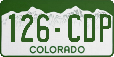 CO license plate 126CDP