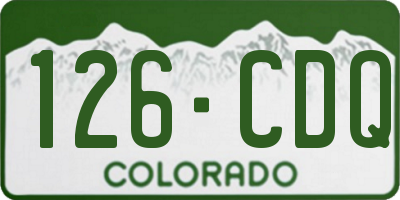 CO license plate 126CDQ