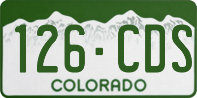 CO license plate 126CDS