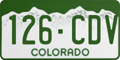 CO license plate 126CDV
