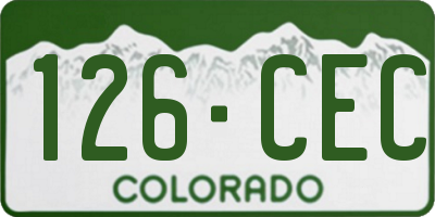 CO license plate 126CEC