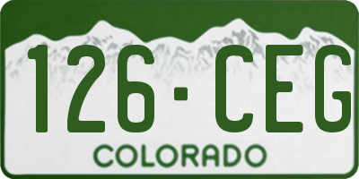 CO license plate 126CEG