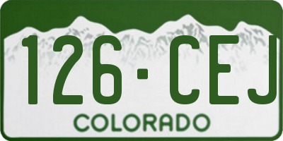 CO license plate 126CEJ