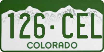 CO license plate 126CEL