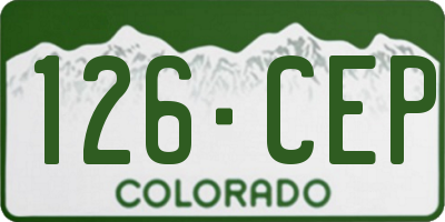 CO license plate 126CEP