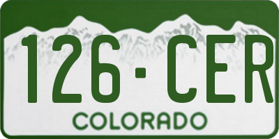CO license plate 126CER