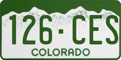 CO license plate 126CES