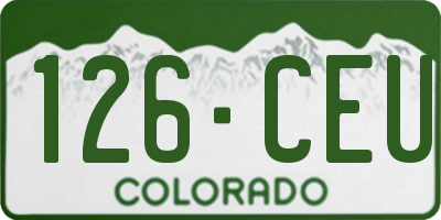 CO license plate 126CEU