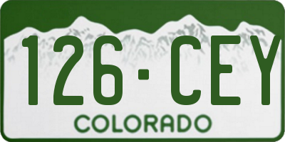 CO license plate 126CEY