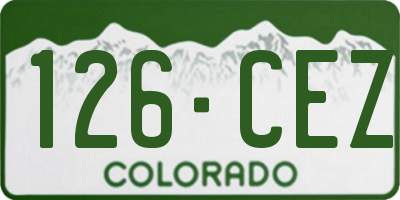 CO license plate 126CEZ