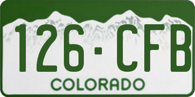 CO license plate 126CFB