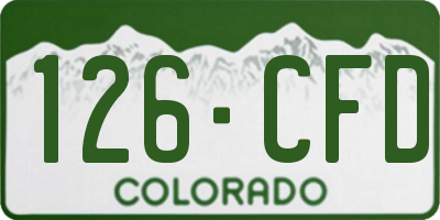 CO license plate 126CFD