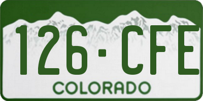 CO license plate 126CFE