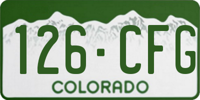 CO license plate 126CFG