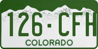 CO license plate 126CFH